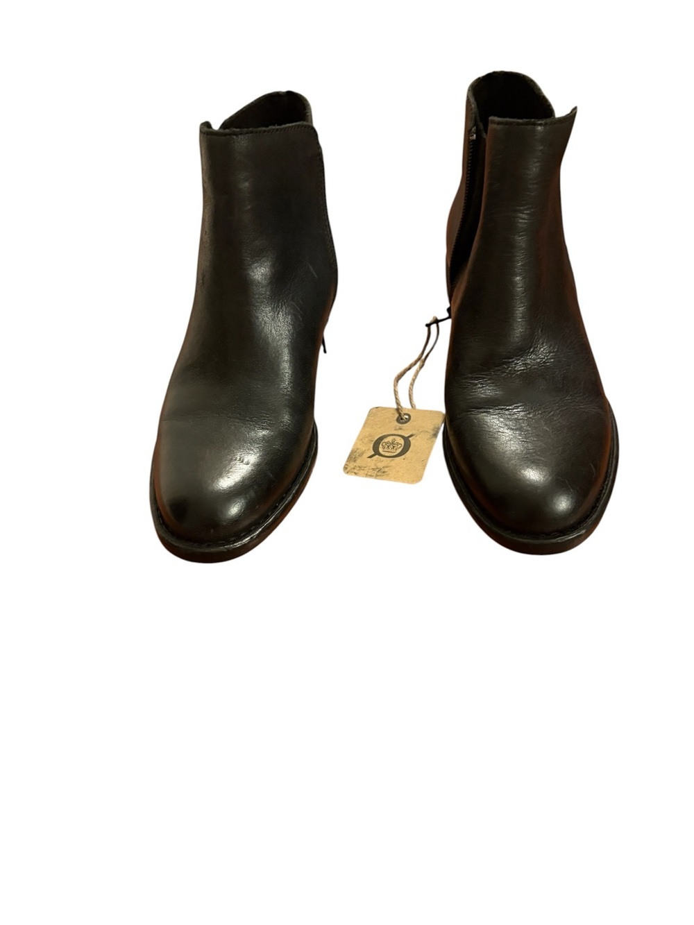 Born Black Leather Ankle Booties